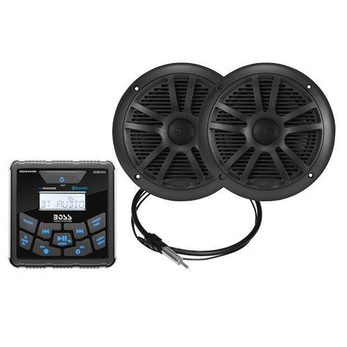 Boss Audio MCKGB450B.6 Marine Audio Package w/ Speakers