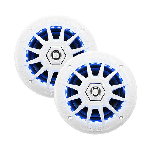 Boss Audio 6.5" Coaxial Marine Speakers w/RGB LED Lights