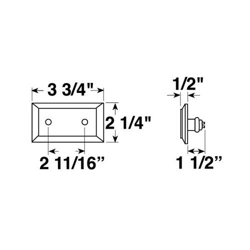 Anderson Flush Mount 12 Volt Marine Courtesy Light