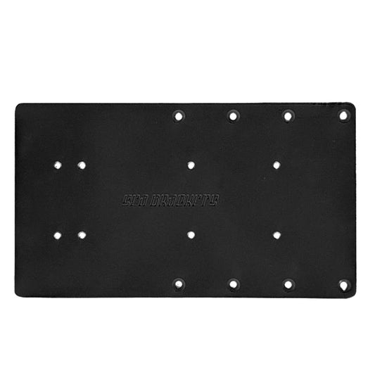 Sea Brackets 14" Straight Trolling Motor Plate - Black [SEA2322-BLK]