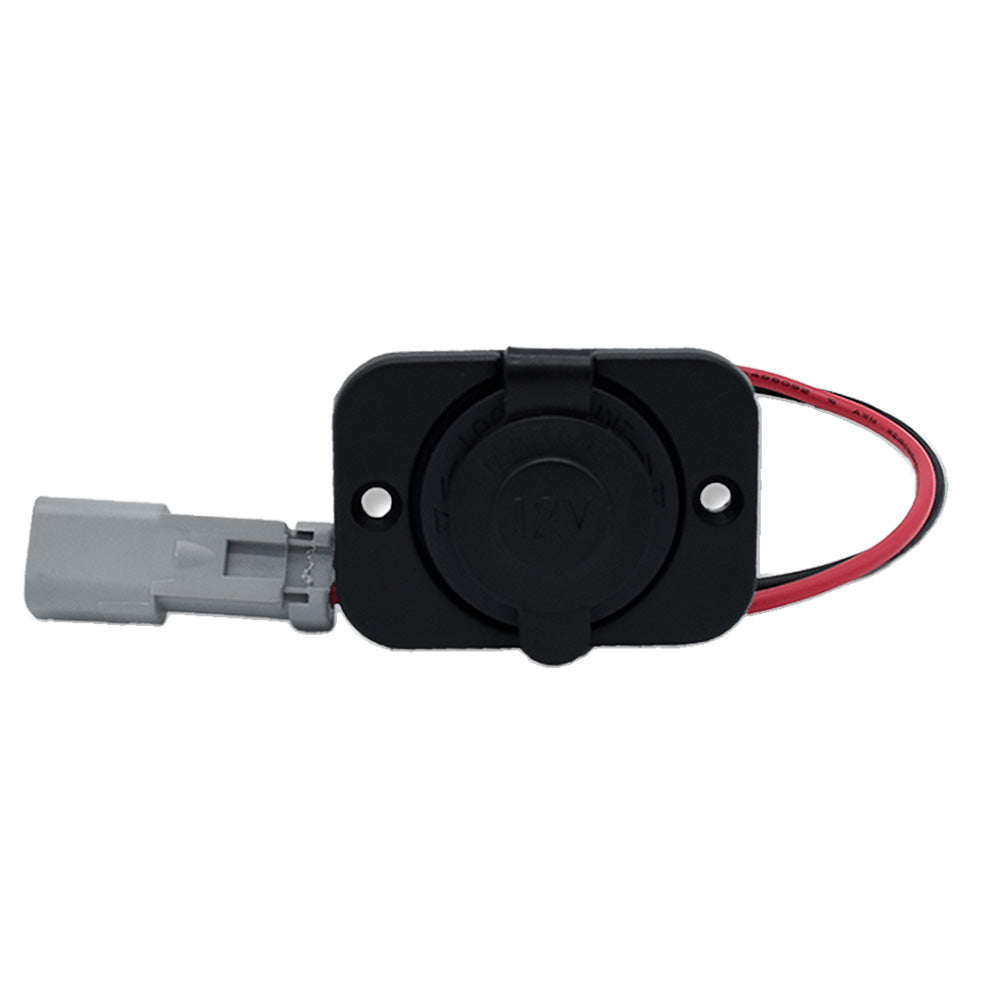 Bluewater 12V w/Single Sealed Socket w/Deutsch Connector  Plate [6000-3004]