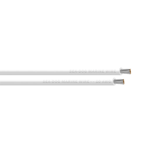 Sea-Dog 10 AWG White Primary Wire - 250' [8010054]