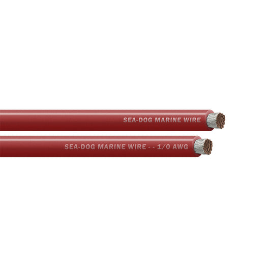 Sea-Dog 1/0 AWG Red Battery Cable - 25' [8011020]