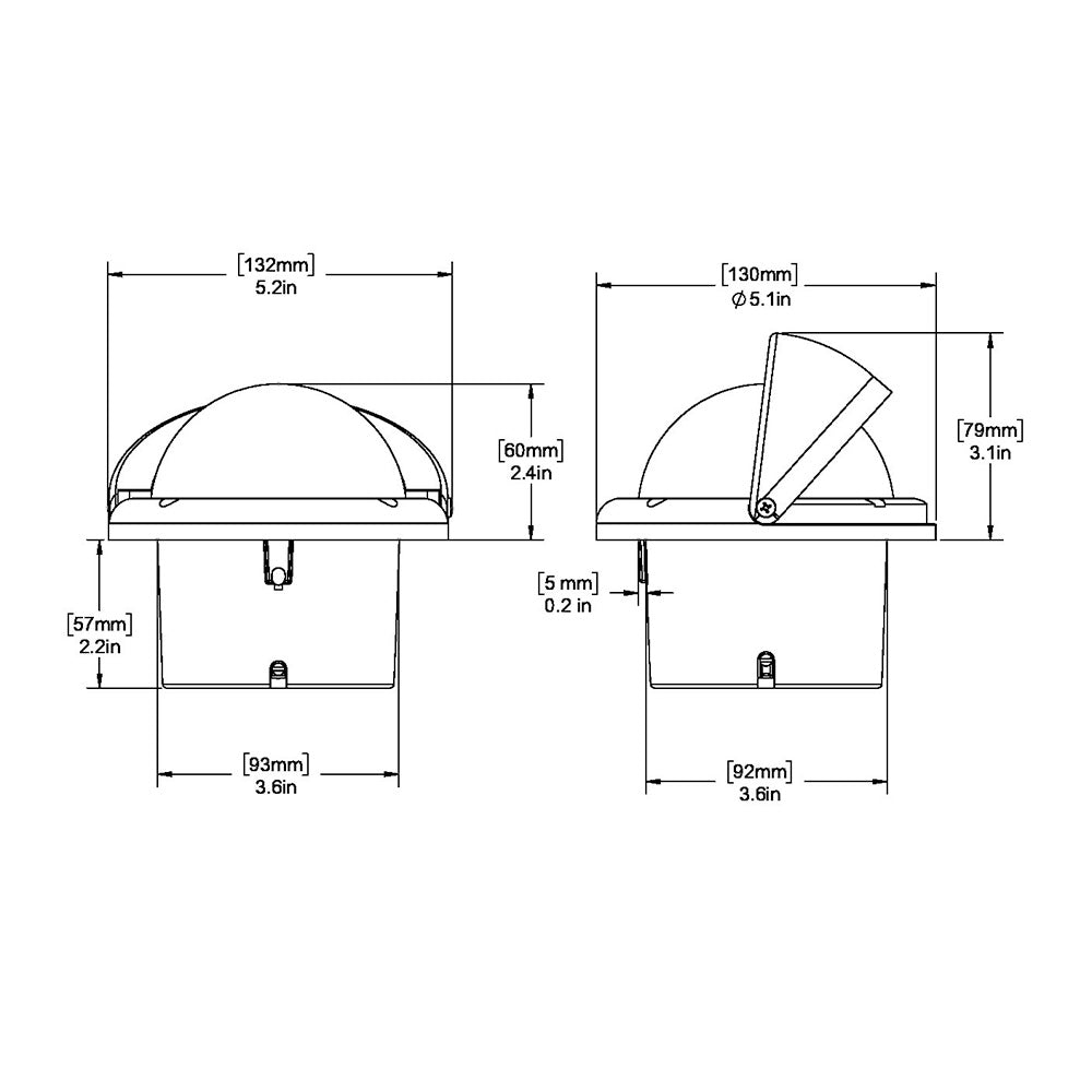 Ritchie SS-1002W SuperSport Compass - Flush Mount - White [SS-1002W]