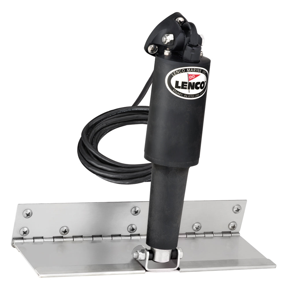 Lenco 4" x 12" Limited Space Trim Tab Kit w/o Switch Kit 12V - Standard Finish - Standard Actuator [15125-101]