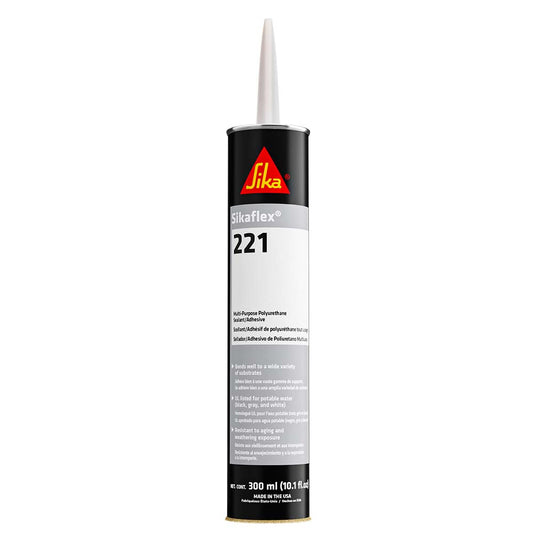 Sika Sikaflex 221 Multi-Purpose Polyurethane Sealant/Adhesive - 10.3oz (300ml) Cartridge - White [90891]