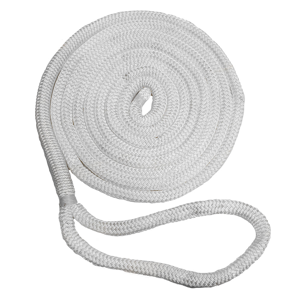 New England Ropes 1/2" Double Braid Dock Line - White - 25 [C5050-16-00025]