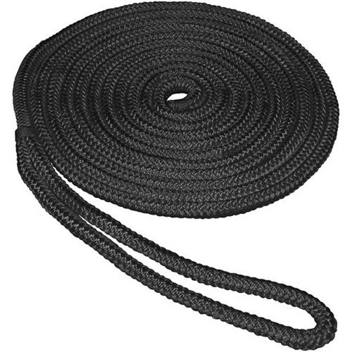 Aamstrand Double Braid Nylon Colored Dock Lines - Black